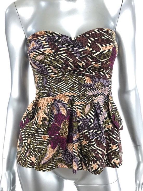 Anthropologie Tops - Anthro Fei Pesisir Peplum (Multi) Print & Color Size 2